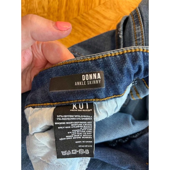 Kut From The Kloth Womens Jeans Size 14 Ankle Skinny Jeans Dark Wash Stretch - Picture 12 of 15